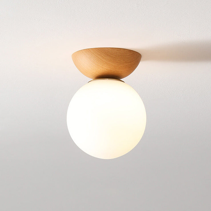 Von Japan inspirierte minimalistische runde dimmbare Deckenleuchte mit Kugelform