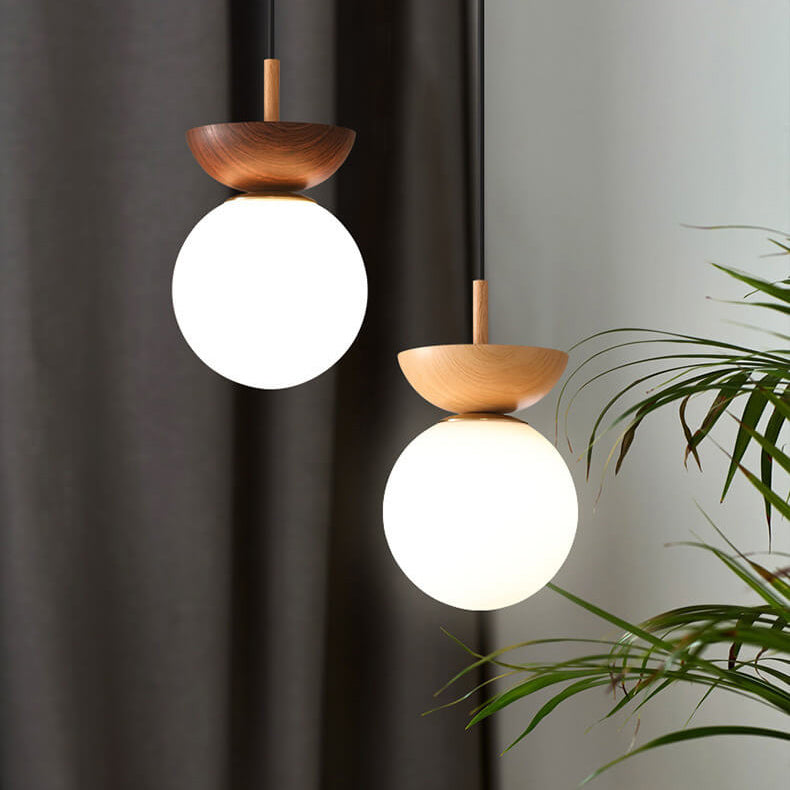 Von Japan inspirierte minimalistische runde dimmbare Deckenleuchte mit Kugelform