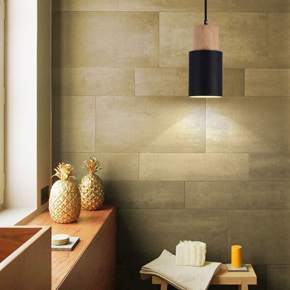 Minimalistische zylindrische Pendelleuchte aus Aluminium mit verstellbarem Kabel