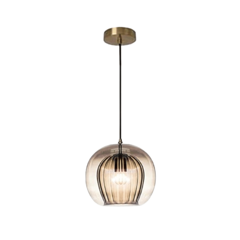 Elegante moderne Pendelleuchte aus Aluminium und Glas mit verstellbarer Länge