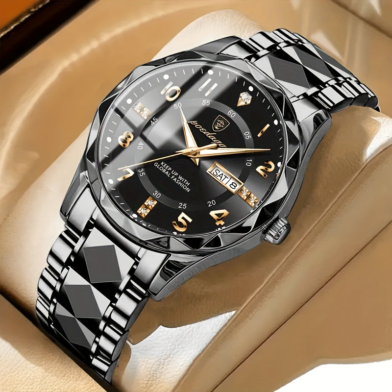 Multifunktionale wasserdichte Sportuhr mit zwei Anzeigen, Chronograph und Alarm