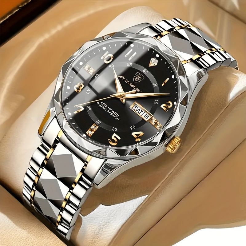 Multifunktionale wasserdichte Sportuhr mit zwei Anzeigen, Chronograph und Alarm