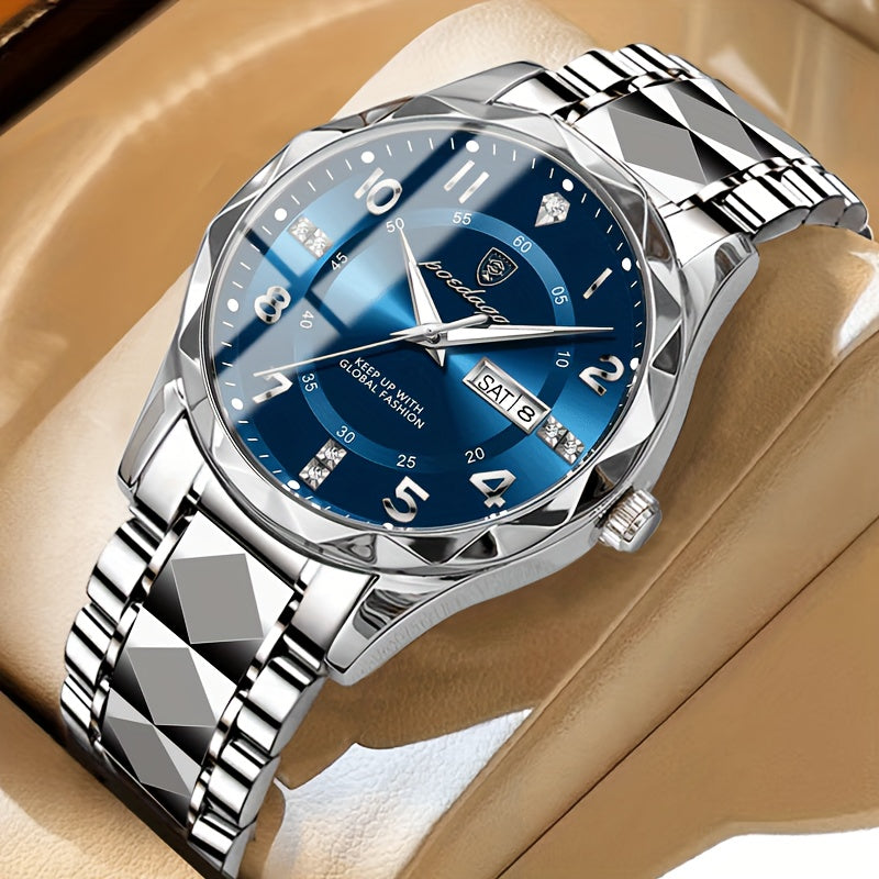 Multifunktionale wasserdichte Sportuhr mit zwei Anzeigen, Chronograph und Alarm