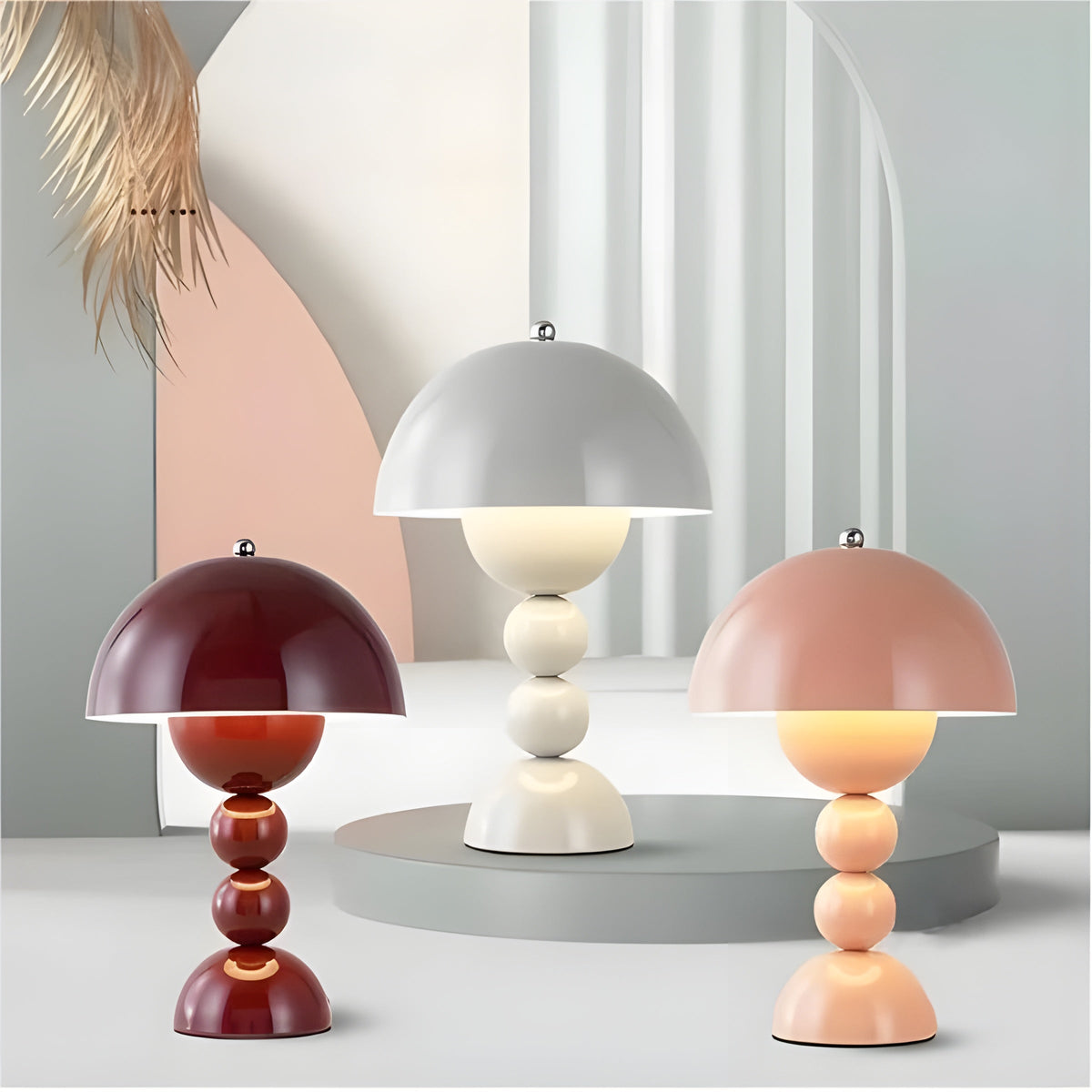 Skandinavische minimalistische dimmbare Nachttischlampe in Form einer Blütenknospe