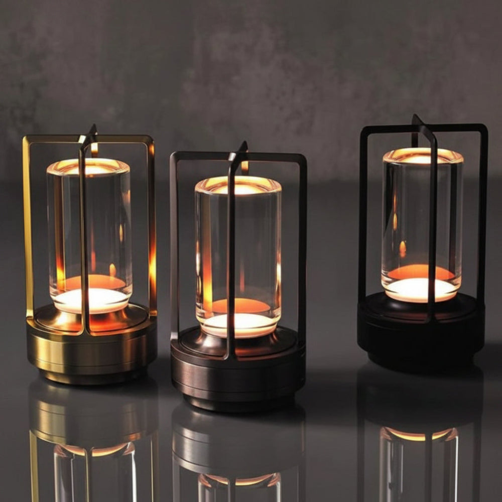 Minimalistische kabellose, wiederaufladbare Tischlampe für Innen- und Außenbereiche