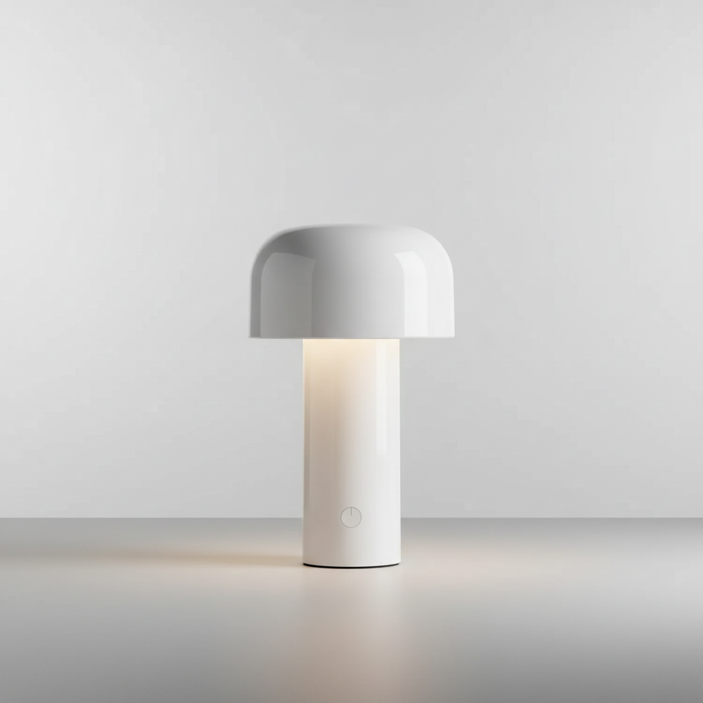 Elegante kabellose Tischlampe in Pilzform mit Touch-Steuerung
