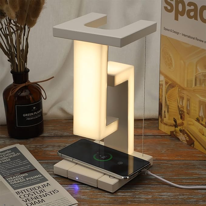 Kabellose Tischlampe mit schwebender Zonenbeleuchtung und Ladefunktion
