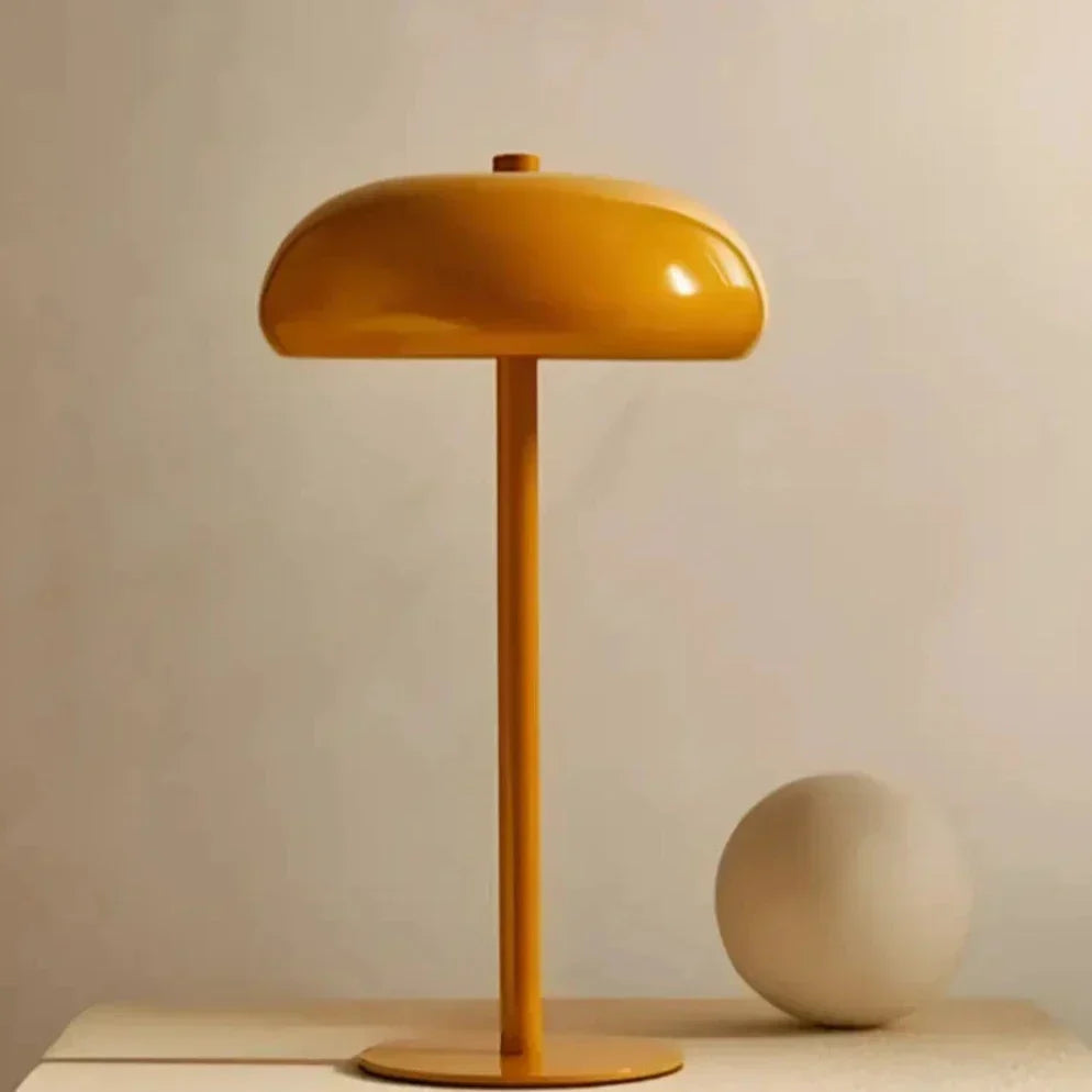 Retro-Tischlampe mit abgerundeter Silhouette, Touch-Steuerung, wiederaufladbar und tragbar